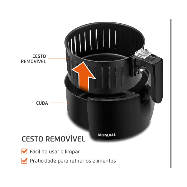 FRITADEIRA AIR FRYER MONDIAL AF-35-BF 3,5L 127V