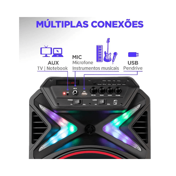 CAIXA DE SOM MONDIAL AMPLIFICADA CM-400 400W
