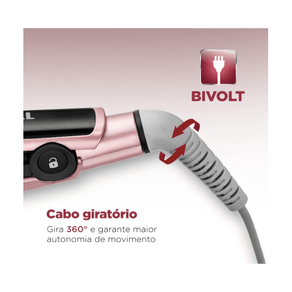 CHAPINHA/PRANCHA ALISADORA MONDIAL GOLDEN ROSE P-20 BIVOLT