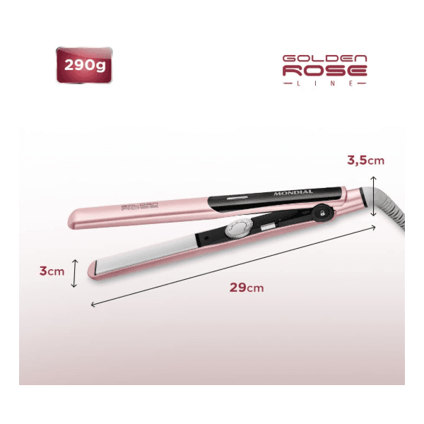 CHAPINHA/PRANCHA ALISADORA MONDIAL GOLDEN ROSE P-20 BIVOLT