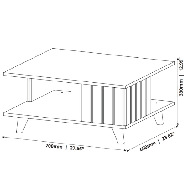 Mesa de Centro Açai Off white/Nature JB Bechara