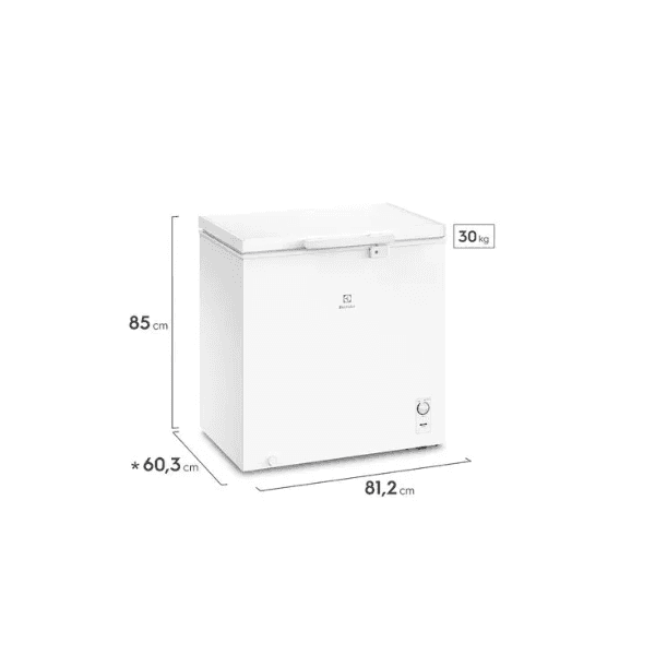 FREEZER HORIZONTAL ELECTROLUX CYCLE DEFROST 199L HE200 COM FUNÇÃO TURBO FREEZER UMA PORTA 127V