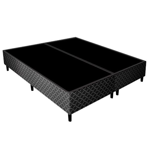 BASE BOX KING BORDADO 2,30X 0,96 PRETO - GAZIN