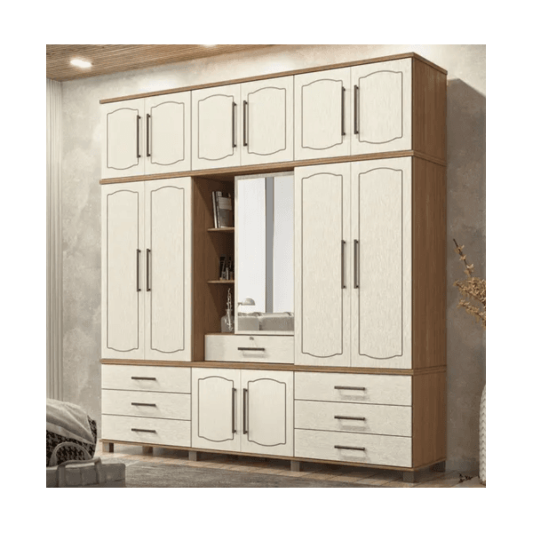 GUARDA ROUPA LONDRES CAPELINHA 13.7 13 PORTAS 7 GAVETAS JTB/ARE SANTOS ANDIRA