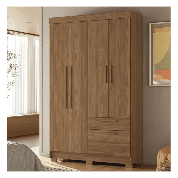 GUARDA ROUPA LONDRINA 4 PORTAS 2 GAVETAS JTB/JTB SANTOS ANDIRA 