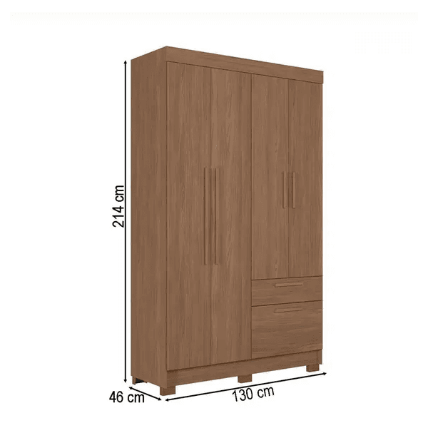 GUARDA ROUPA LONDRINA 4 PORTAS 2 GAVETAS JTB/JTB SANTOS ANDIRA 