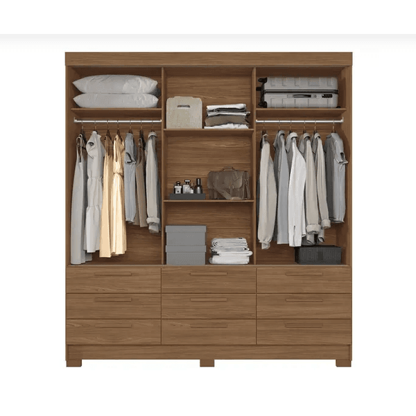 GUARDA ROUPA MORRETES 3.9 3 PORTAS 9 GAVETAS JTB/JTB SANTOS ANDIRA