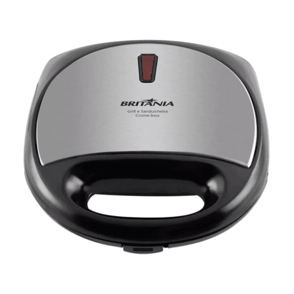 GRILL E SANDUICHEIRA BRITÂNIA CROME PRETO INOX 127V