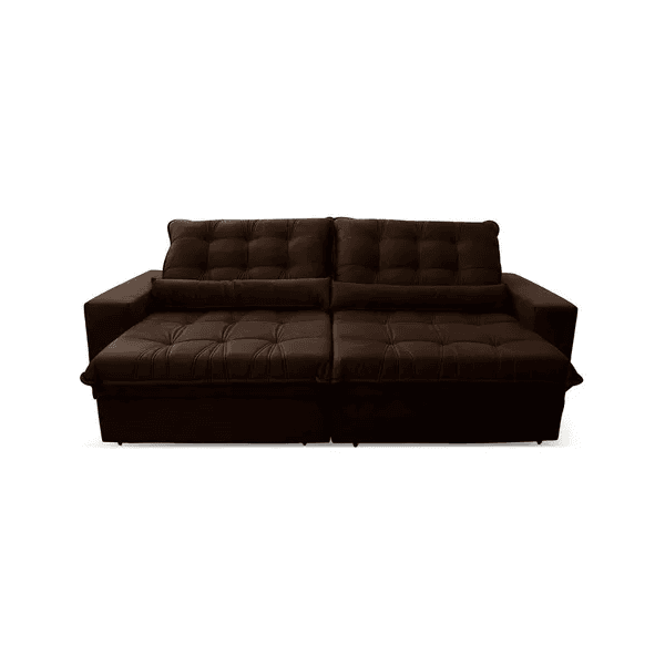 SOFÁ RETRATIL ZURICH 2,50 C/PILLOW D4461 MARROM BIANCHI