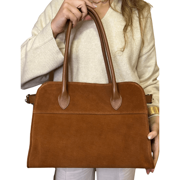 Bolsa Ivy Couro Carmurça Caramelo