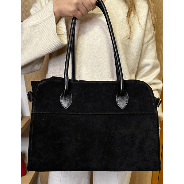 Bolsa Ivy Couro Carmurça Preta