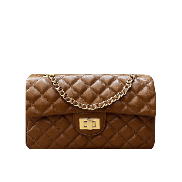 Bolsa Kiara Média Couro Caramelo