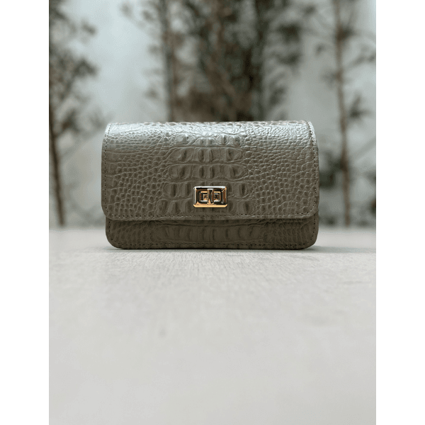 Bolsa Livia Couro Croco Fend