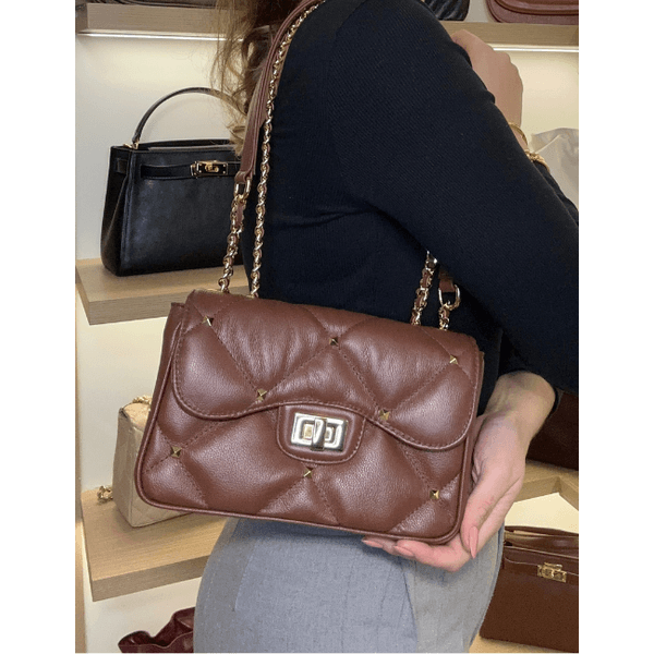 Bolsa Luiza 2.0 Couro Marrom Spike