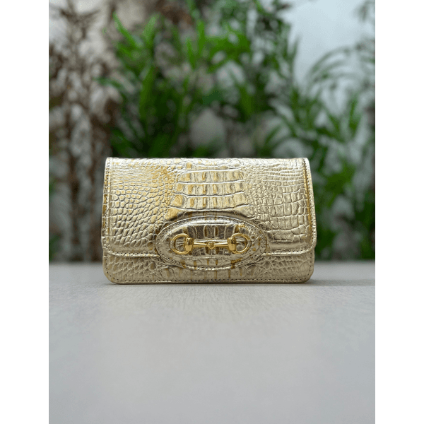 Bolsa Luna Couro Ouro Light