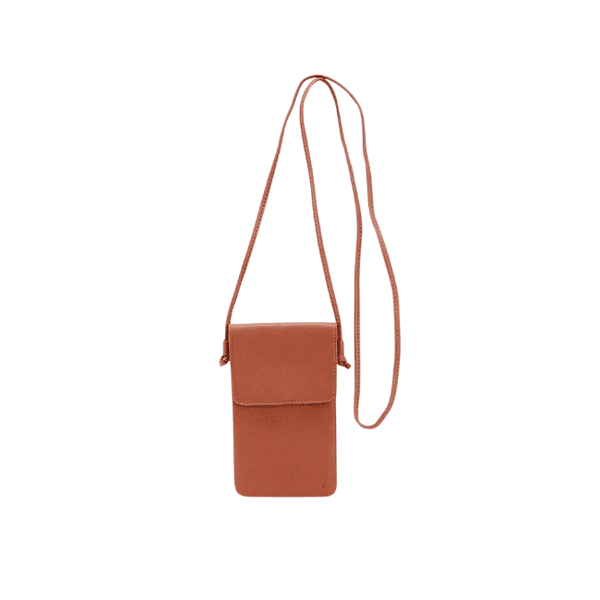 Porta Celular Couro Caramelo