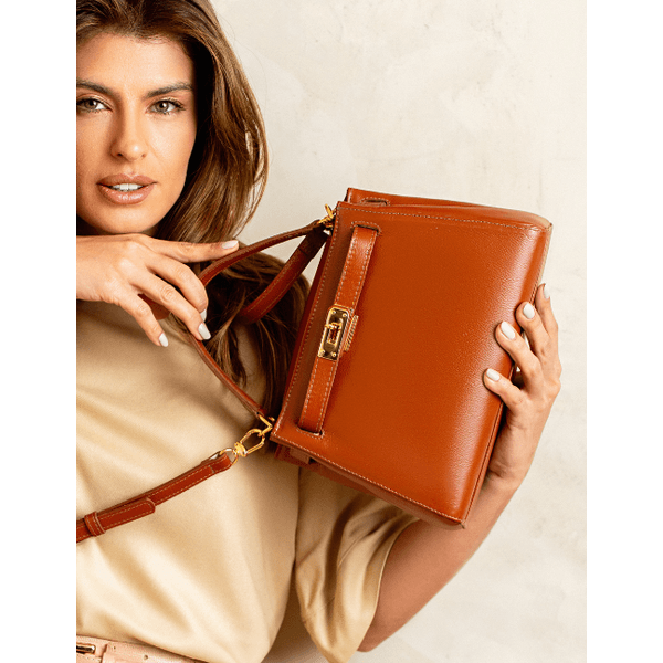 Valentina Couro Caramelo