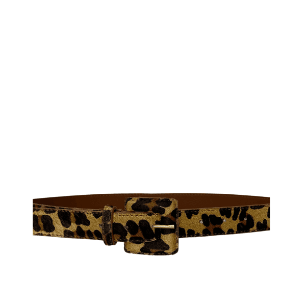 Cinto de Couro Florença Animal Print Onça