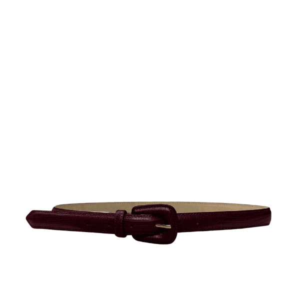 Cinto Pavia Couro Croco Cabernet