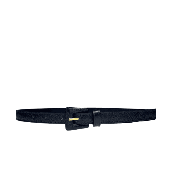 Cinto de Couro Fino Ravena Preto