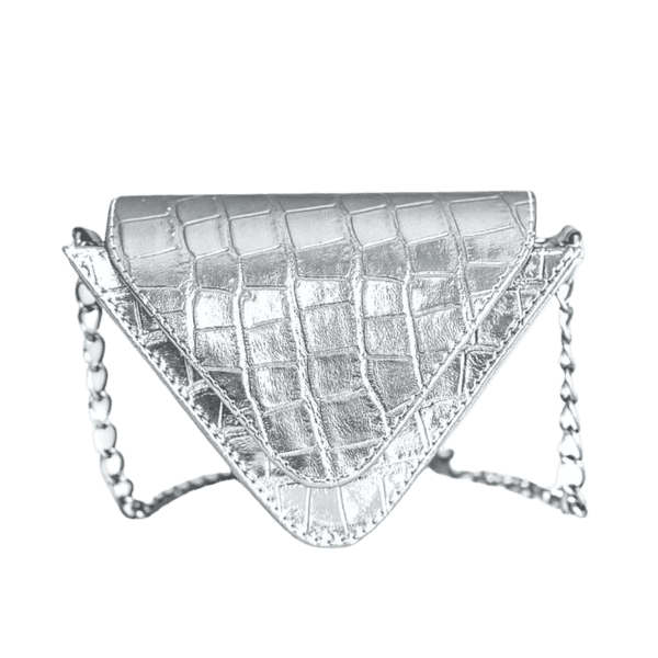 BOLSA TRIANGULO MINI CROCO