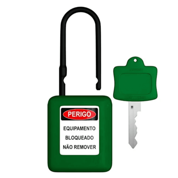Cadeado Verde com Haste Plástica 38 Milímetros CPVD14004CD Tagout