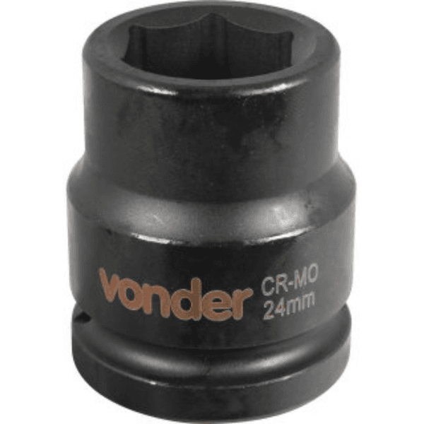 Soquete Sextavado Impacto Curto 24mm Encaixe 3/4 Pol 3061340024 Vonder