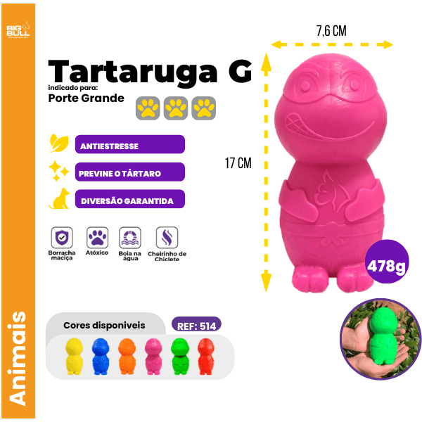 Tartaruga Brinquedo Porte Grande - Big Bull Pet