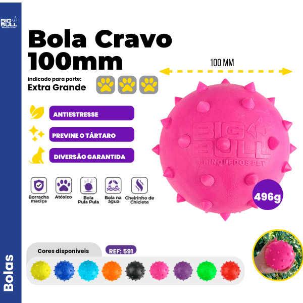 Bolinha Cravo Porte Grande - Big Bull Pet