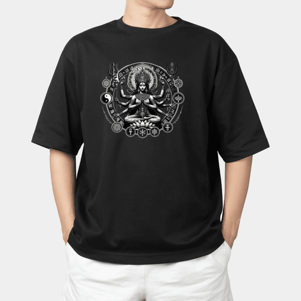 Camiseta estampada Meditação