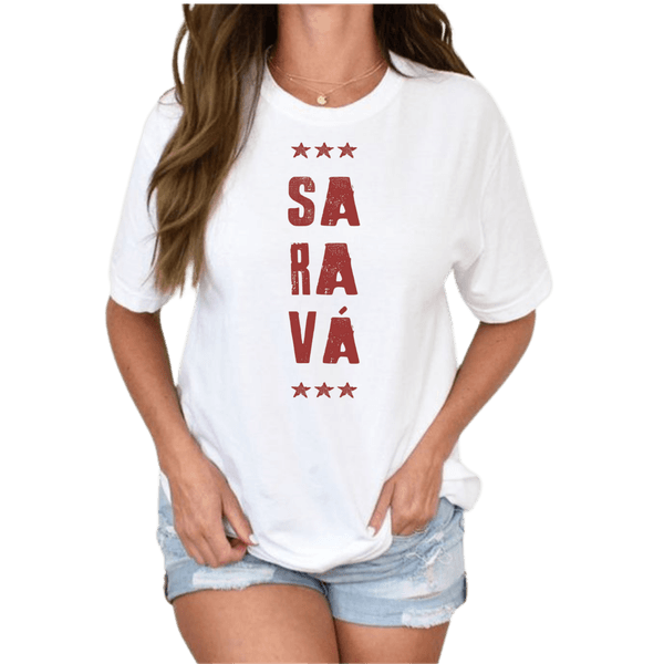 Camiseta estampada Saravá