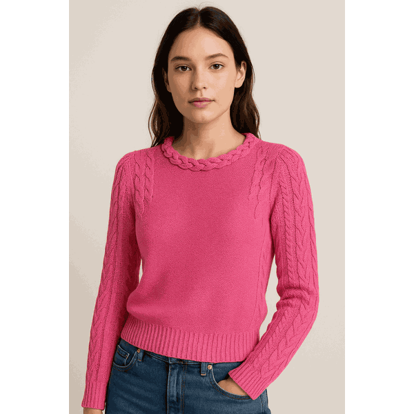 Blusa Trança Rosa