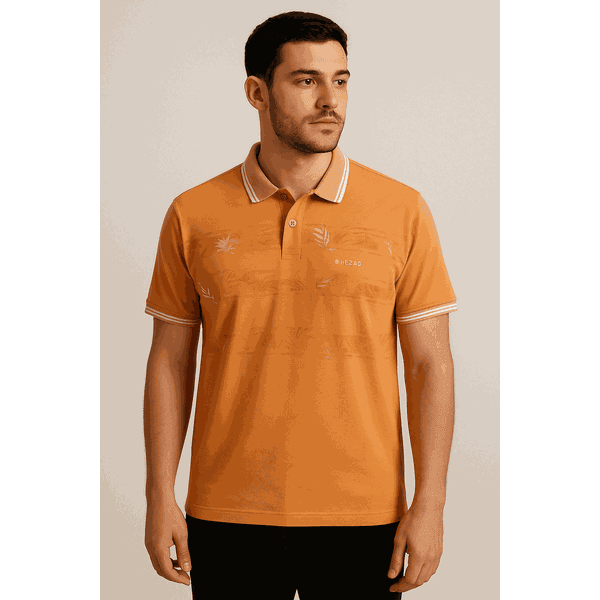 camiseta Polo Tropical Sunset