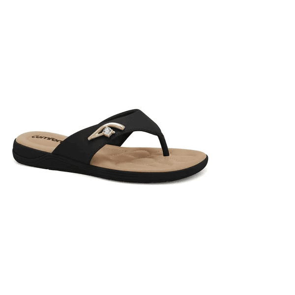 CHINELO COMFORT FLEX PRETO PLUS 