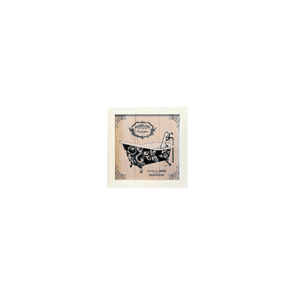 Quadro 20x20 - EAU TOILETTE - Moldura Branca