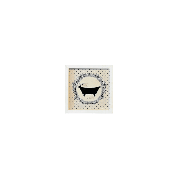 Quadro 20x20 EAU TOILETTE Silhouette - Moldura Branca