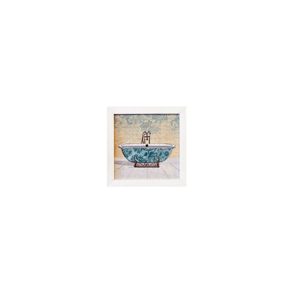 Quadro 20x20 - EUA TOILETTE TURQUESE