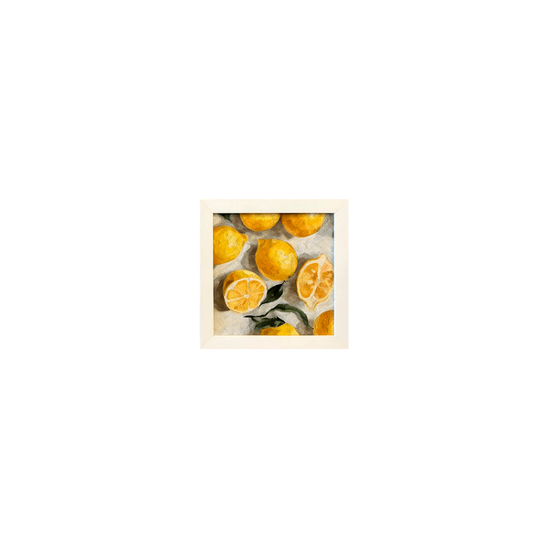 Quadro 20x20 - Limão Siciliano - Moldura Branca