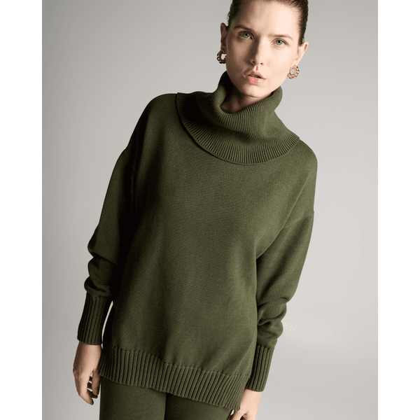 Blusa Básica Ampla Verde Militar