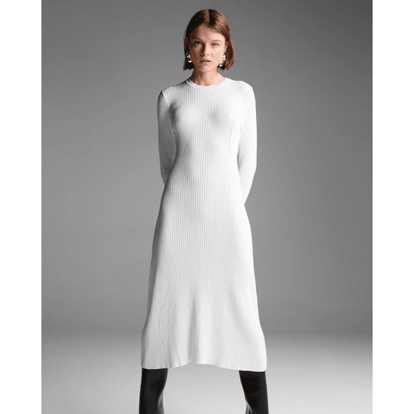 Vestido Basic Soul Manga Longa Branco