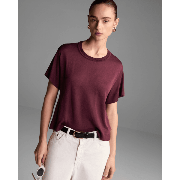 T-shirt Basic Bordô