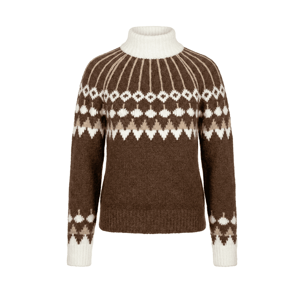 Pull Jacquard Marrom 