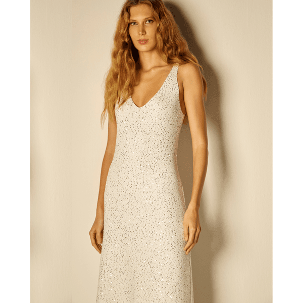 Vestido Copo-de-leite Paetê