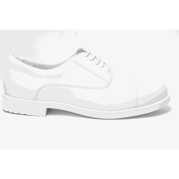 SAPATO MARINER MILITAR BRANCO ENVERNIZADO ALTO BRILHO