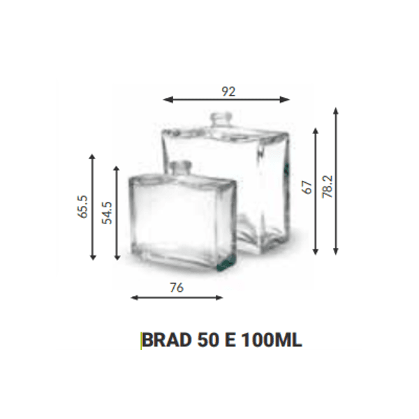 VIDRO BRAD 100ML REC 15 GPI TRANSPARENTE