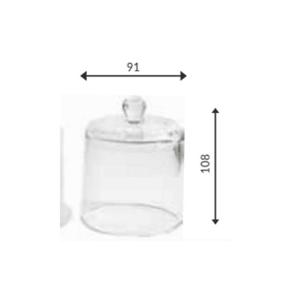 COPO DOMUS PARA VELA 210ML FOSCO MTZ-2168