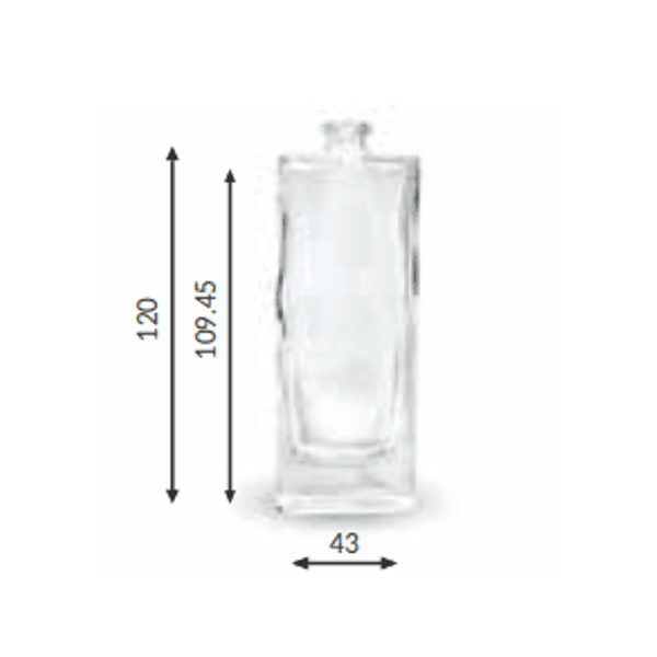 VIDRO DUBAI 50ML REC 15 GPI TRANSPARENTE