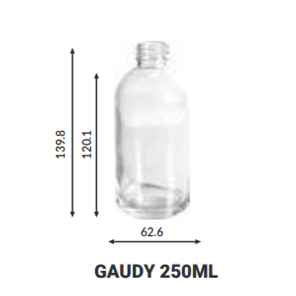 VIDRO GAUDY 250ML R.28/410 PRINCESS MO-I
