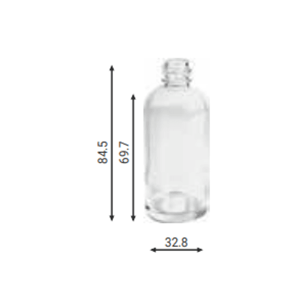 VIDRO GAUDY 30ML R 18/415 TRANSPARENTE