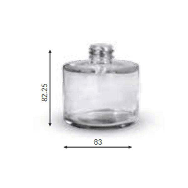 VIDRO CILINDRIGO PICOLO 240ML R.28/410 PRETO FOSCO